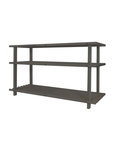 Regały - Drewniany Stojak na Buty RBO–3 Szary - product 5