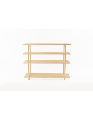 Regały - Drewniany Stojak na Buty RBO–4 Naturalny - product 4