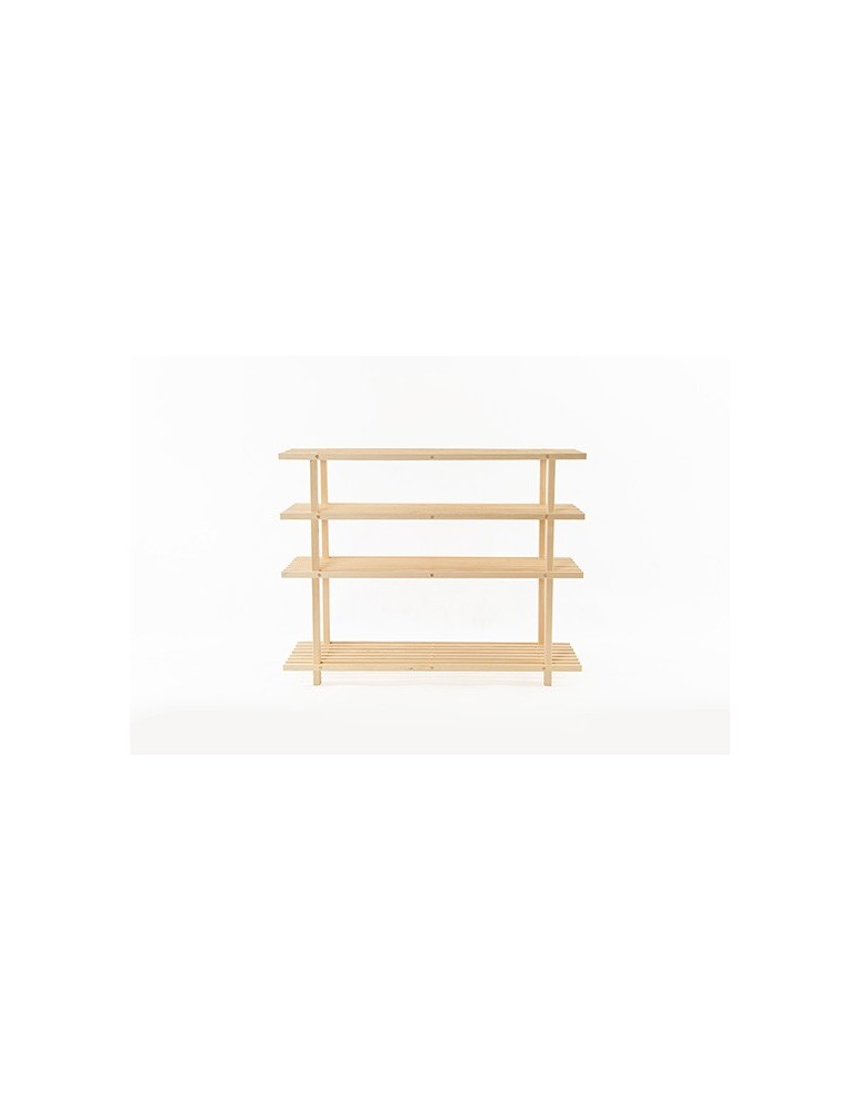 Regały - Drewniany Stojak na Buty RBO–4 Naturalny - product b2b.wamar.biz 4