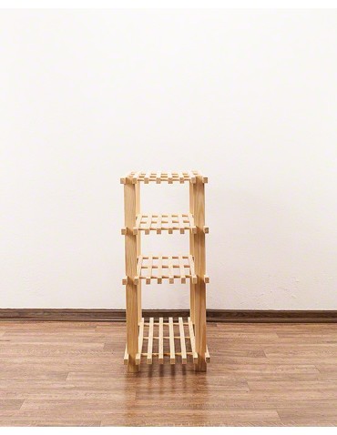 Regały - Drewniany Stojak na Buty RBO–4 Naturalny - product 5