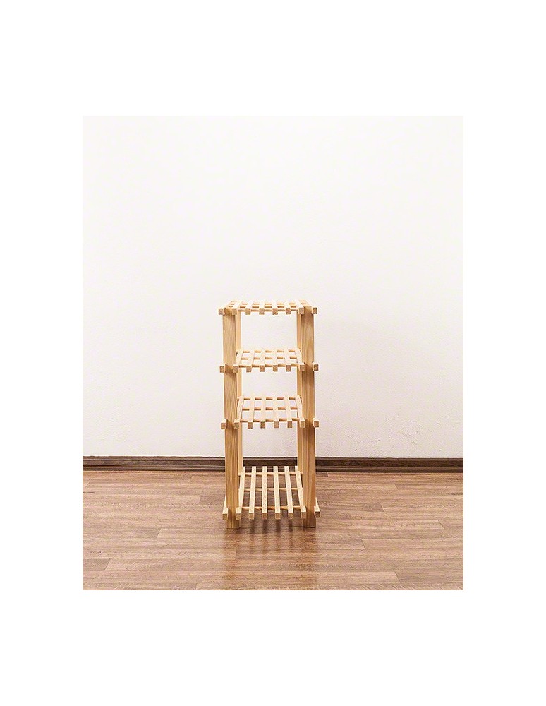 Regały - Drewniany Stojak na Buty RBO–4 Naturalny - product b2b.wamar.biz 5