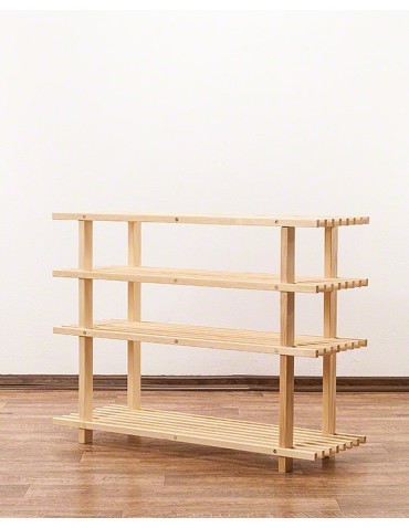Regały - Drewniany Stojak na Buty RBO–4 Naturalny - product 6