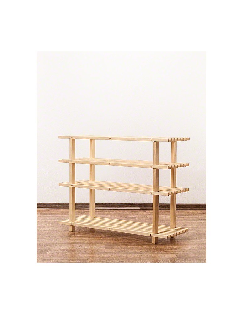 Regały - Drewniany Stojak na Buty RBO–4 Naturalny - product b2b.wamar.biz 6