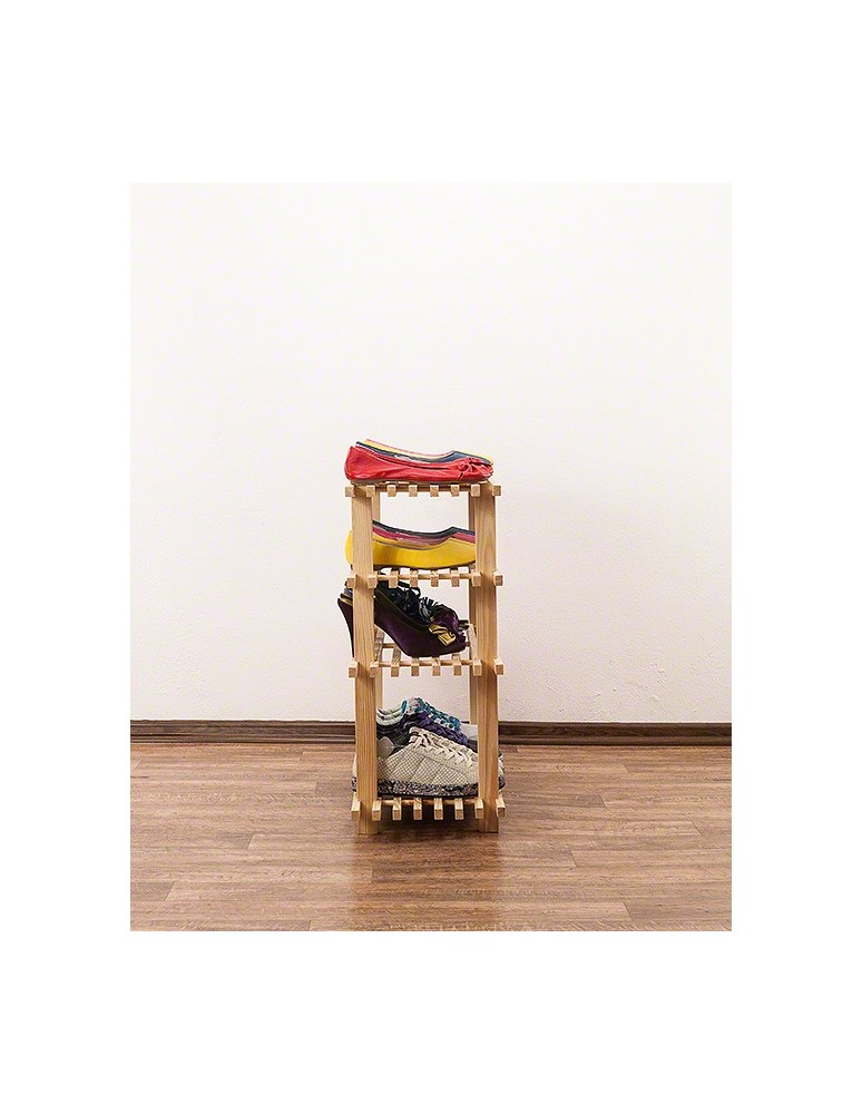 Regały - Drewniany Stojak na Buty RBO–4 Naturalny - product b2b.wamar.biz 8