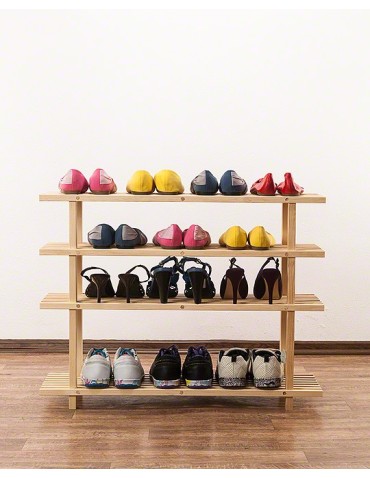 Regały - Drewniany Stojak na Buty RBO–4 Naturalny - product 10