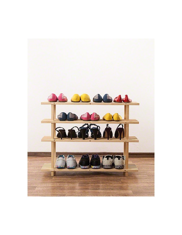 Regały - Drewniany Stojak na Buty RBO–4 Naturalny - product b2b.wamar.biz 10