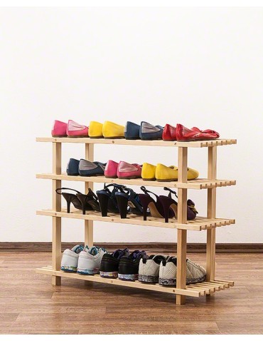 Regały - Drewniany Stojak na Buty RBO–4 Naturalny - product 11