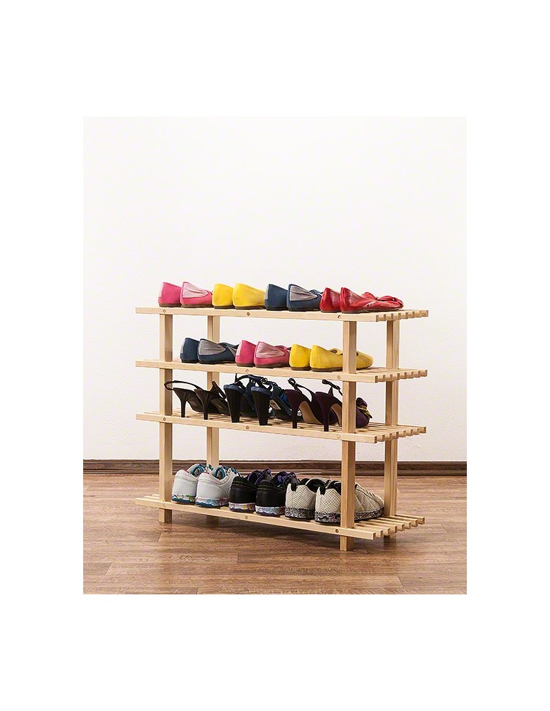 Regały - Drewniany Stojak na Buty RBO–4 Naturalny - product b2b.wamar.biz 11