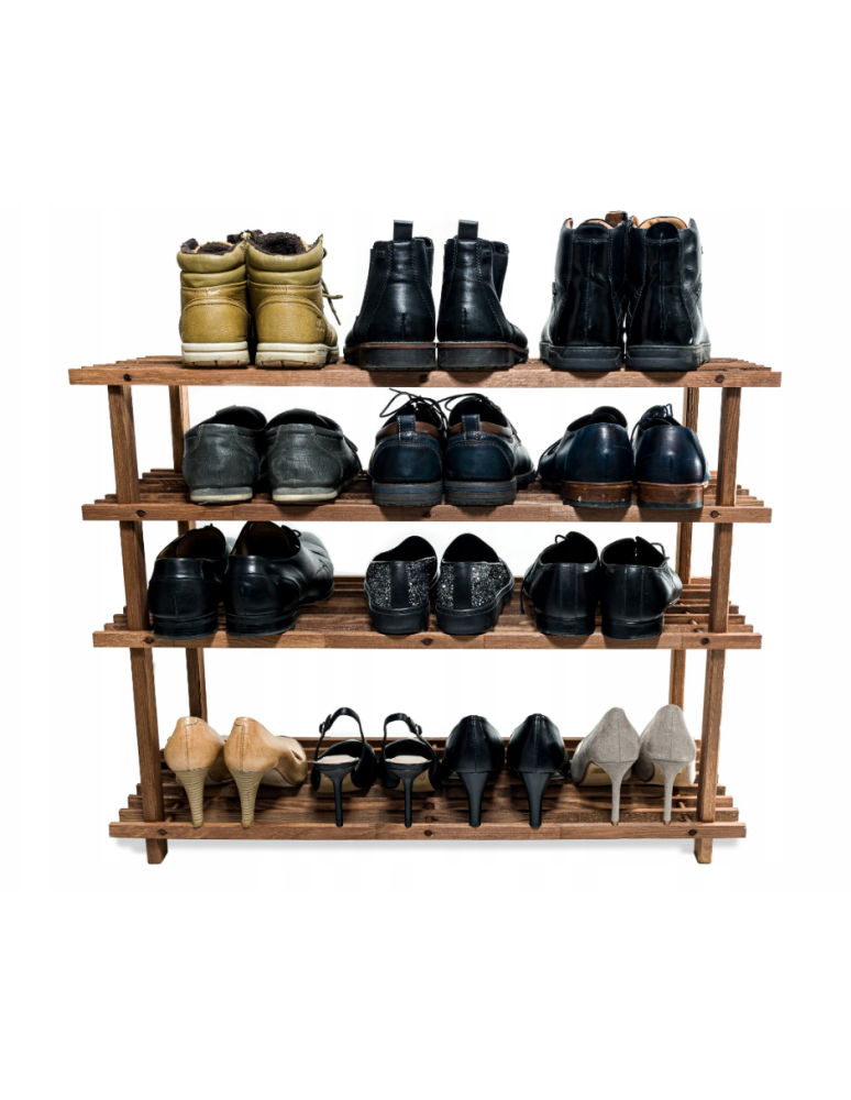 Regały - Drewniany Stojak na Buty RBO–4 Brązowy - product b2b.wamar.biz 7