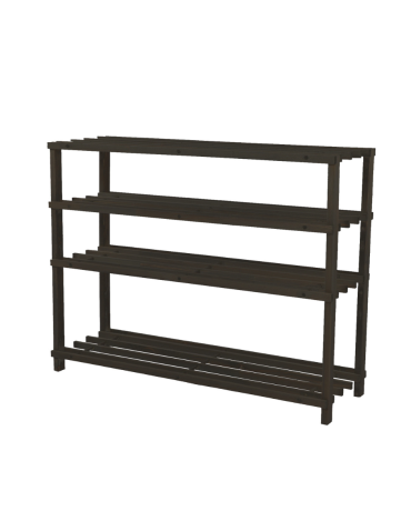 Drewniany Stojak na Buty RBO–4 Szary