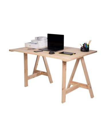 Koziołek drewniany podblatowy - trójnóg - Naturalny - product 2