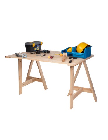 Art. Ogrodowe - Koziołek drewniany podblatowy - trójnóg - Naturalny - produkt 7