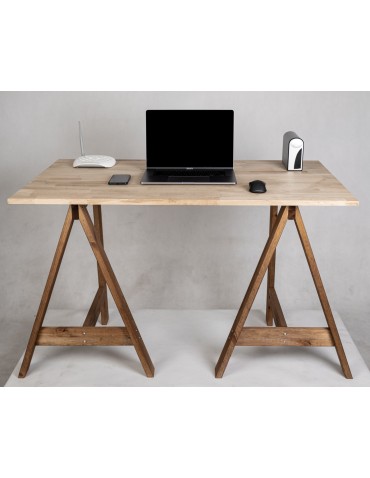 Art. Ogrodowe - Koziołek drewniany podblatowy - trójnóg - Brązowy - produkt 4