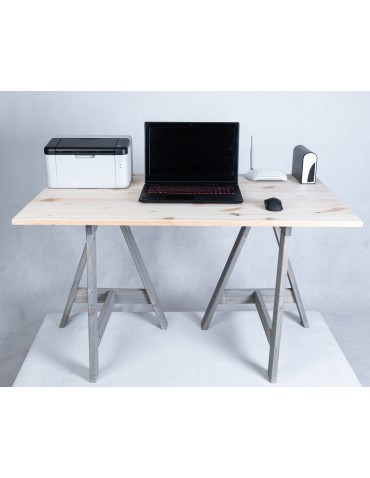 Art. Ogrodowe - Koziołek drewniany podblatowy - trójnóg - Szary - produkt 3