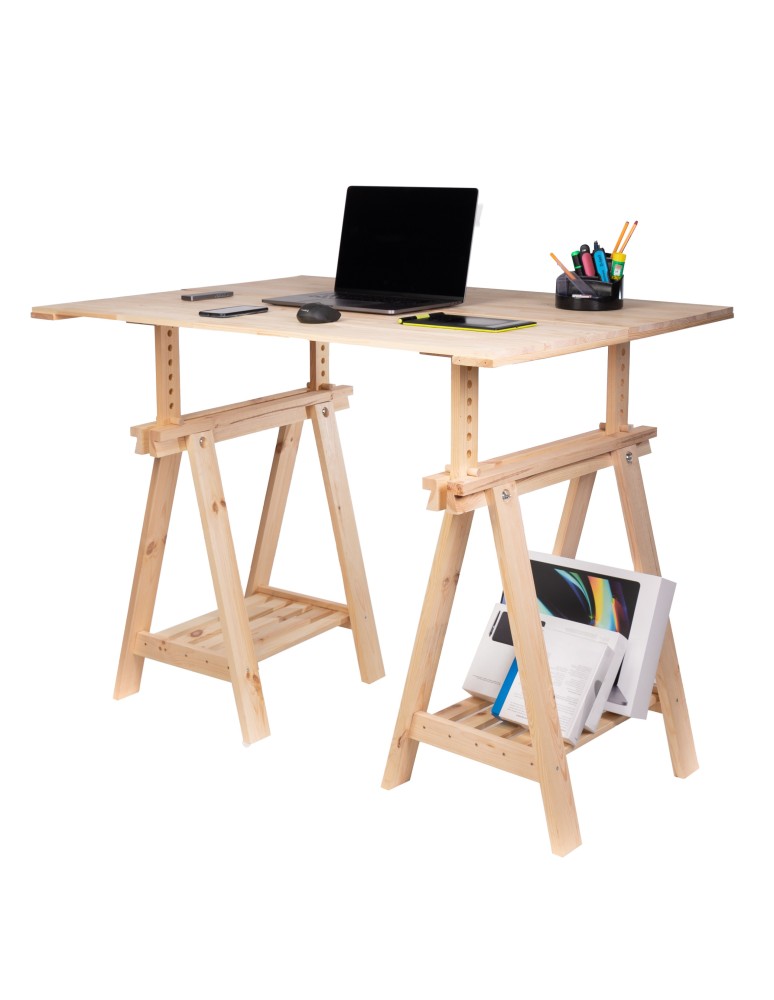 Art. Ogrodowe - Regulowany koziołek podblatowy - kobyłka - Naturalny - produkt b2b.wamar.biz 2