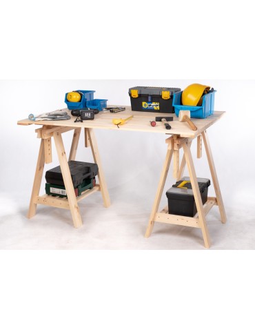 Art. Ogrodowe - Regulowany koziołek podblatowy - kobyłka - Naturalny - produkt 7