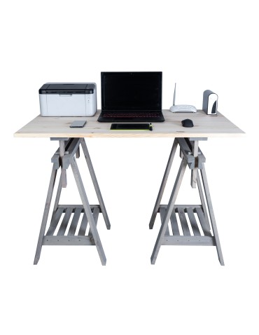 Art. Ogrodowe - Regulowany koziołek podblatowy - kobyłka - Szary - produkt 3