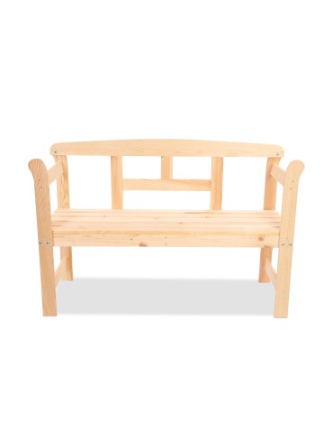 Drewniana ławka z oparciem LG01 - Naturalna - produkt 2