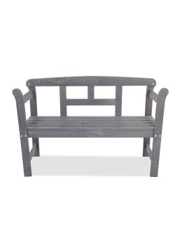 Drewniana ławka z oparciem LG01 - Szara - product 2