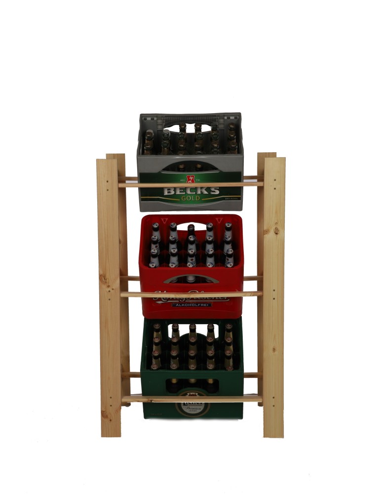 Regały - Drewniany regał na 3 skrzynki RSS - Naturalny - product b2b.wamar.biz 7