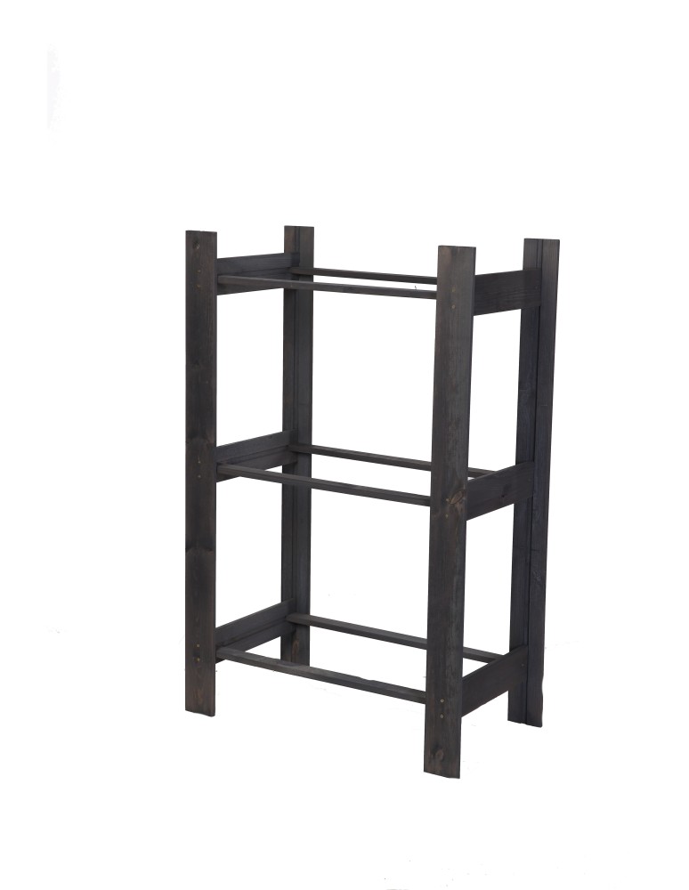 Regały - Drewniany regał na 3 skrzynki RSS - Szary - product b2b.wamar.biz 4