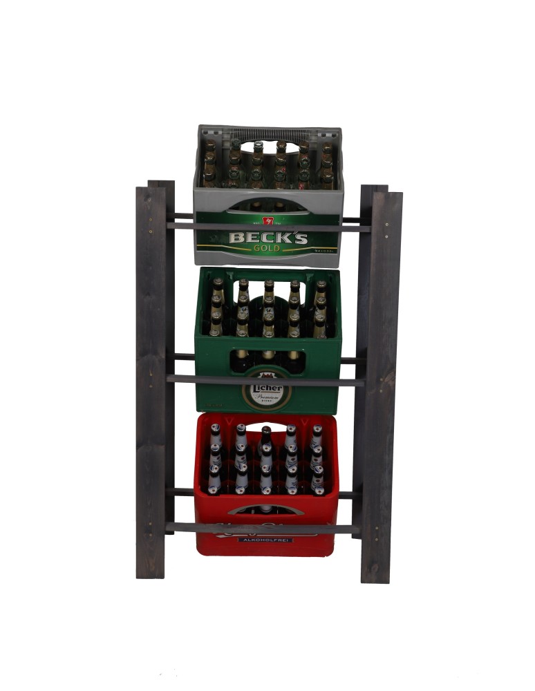 Regały - Drewniany regał na 3 skrzynki RSS - Szary - product b2b.wamar.biz 6