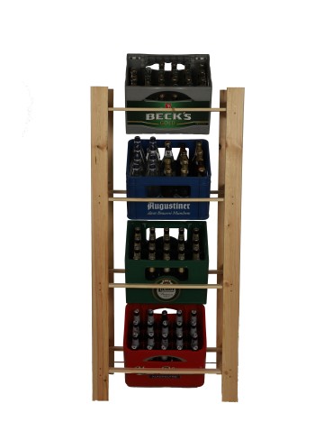 Regały - Drewniany regał na 4 skrzynki RSS - Naturalny - product 6