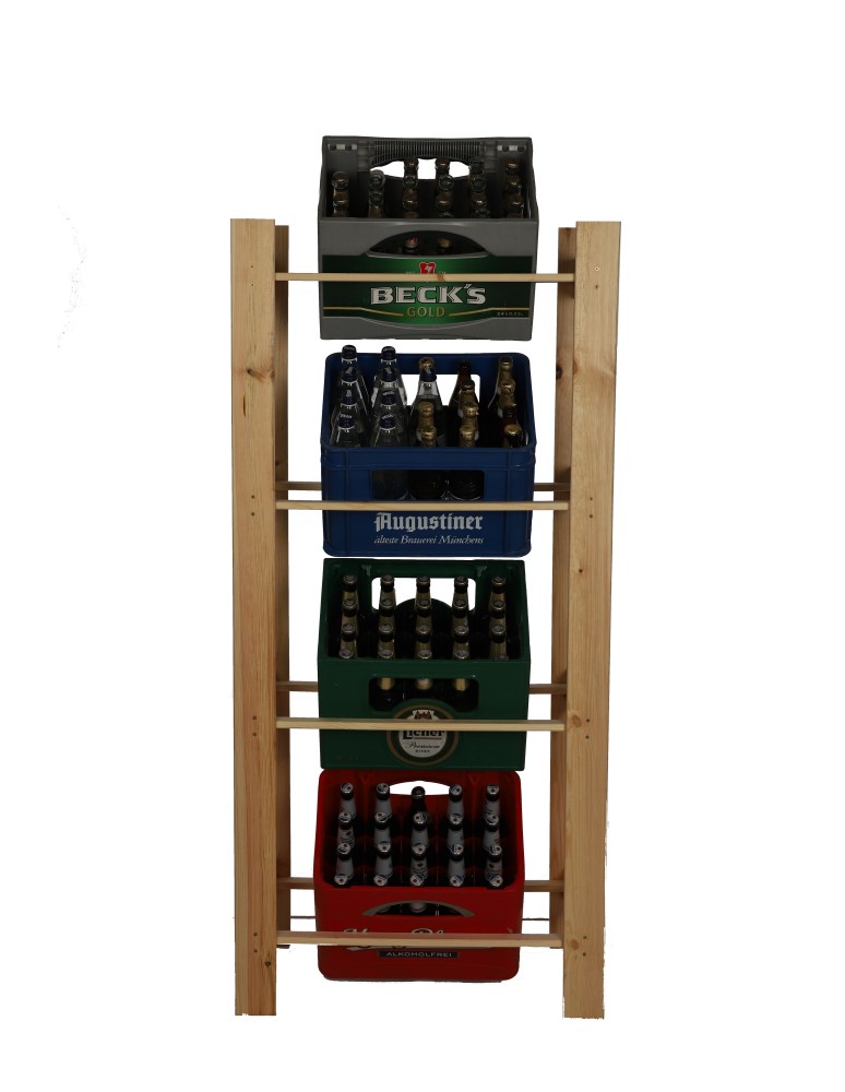 Regały - Drewniany regał na 4 skrzynki RSS - Naturalny - product b2b.wamar.biz 6