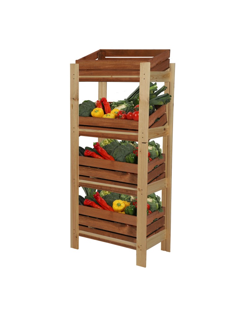 Regały - Drewniany regał na 4 skrzynki RSS - Naturalny - product b2b.wamar.biz 7