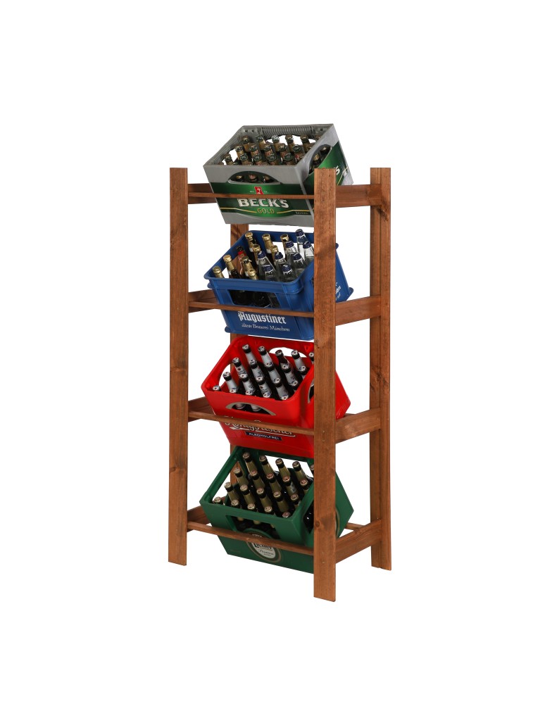 Regały - Drewniany regał na 4 skrzynki RSS - Brązowy - product b2b.wamar.biz 7