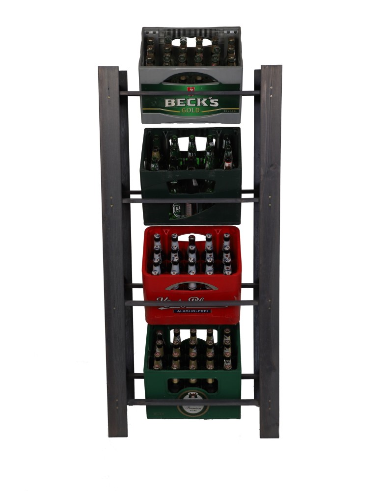 Regały - Drewniany regał na 4 skrzynki RSS - Szary - product b2b.wamar.biz 5