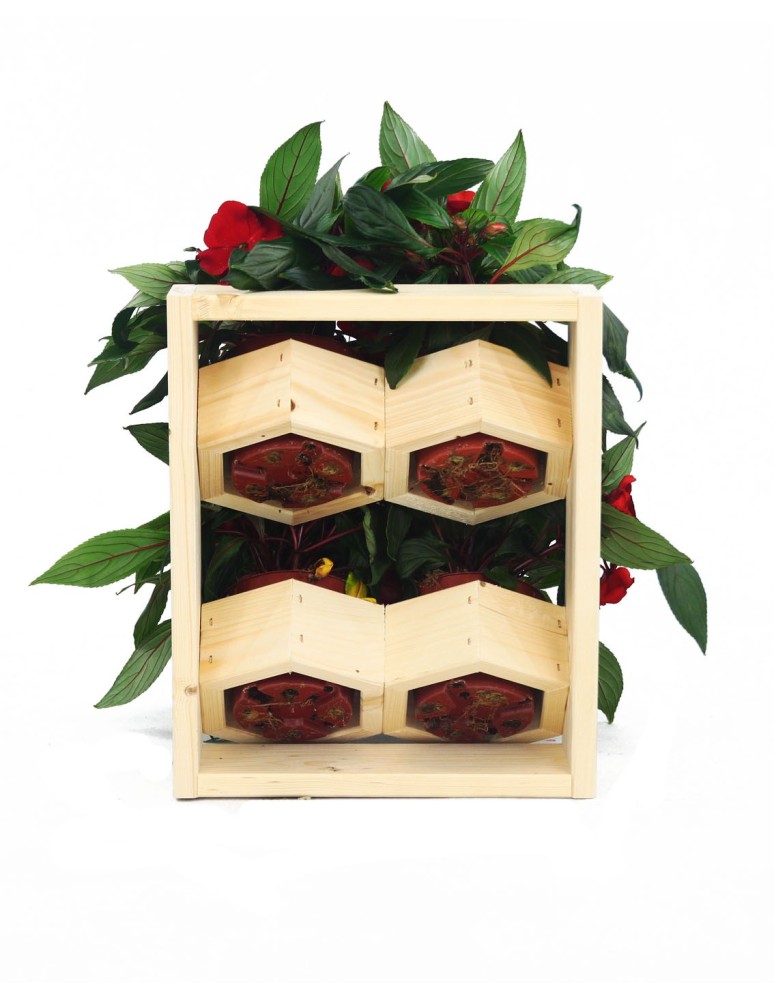 Grządki i Warzywniaki - Drewniane kwietniki wertykalne RD-8/2x2 - Naturalny - product b2b.wamar.biz 9