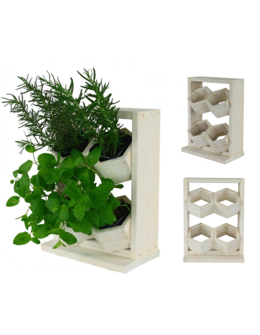 Drewniane kwietniki wertykalne RD-8/2x2 - Białe