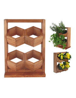 Drewniane kwietniki wertykalne RD-8/2x2 - Olcha