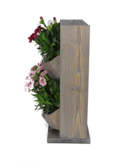 Drewniane kwietniki wertykalne RD-8/2x2 - Szare - product 2