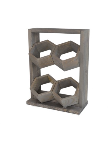 Grządki i Warzywniaki - Drewniane kwietniki wertykalne RD-8/2x2 - Szare - product 5