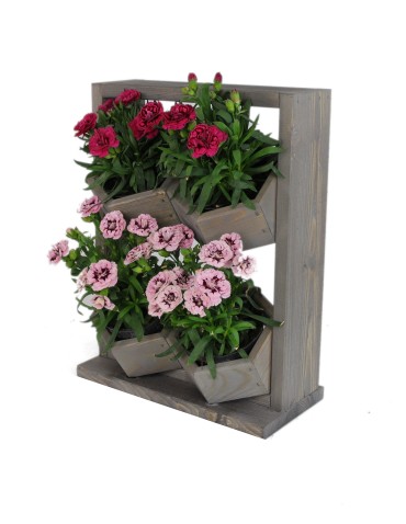 Grządki i Warzywniaki - Drewniane kwietniki wertykalne RD-8/2x2 - Szare - product 12