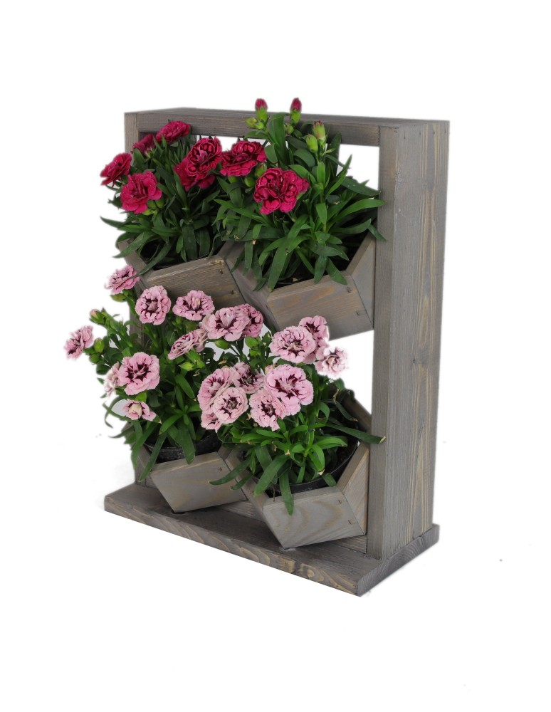 Grządki i Warzywniaki - Drewniane kwietniki wertykalne RD-8/2x2 - Szare - product b2b.wamar.biz 12