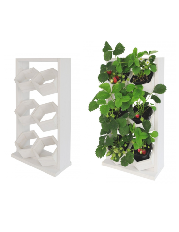 Drewniane kwietniki wertykalne RD-8/2x3 - Białe