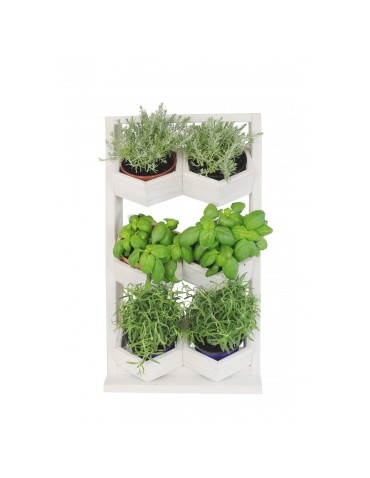 Grządki i Warzywniaki - Drewniane kwietniki wertykalne RD-8/2x3 - Białe - produkt 7