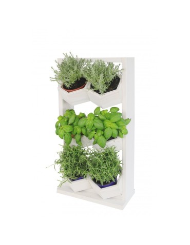 Grządki i Warzywniaki - Drewniane kwietniki wertykalne RD-8/2x3 - Białe - produkt 8