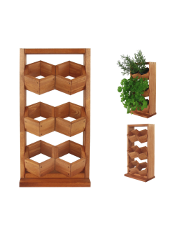 Drewniane kwietniki wertykalne RD-8/2x3 - Olcha