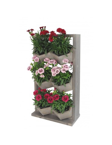 Grządki i Warzywniaki - Drewniane kwietniki wertykalne RD-8/2x3 - Szare - product 6