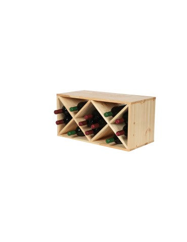 Regały - Modułowy Regał na Wino RW61 (Półki X2) – Naturalne Drewno - product 9