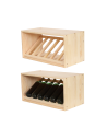 Modułowy Regał na Wino RW61 (1 Ukośna Leżnia) – Naturalne Drewno