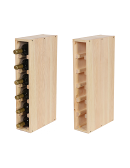 Modułowy Słupek na Wino RW61 (Na 6 Butelek) – Naturalne Drewno
