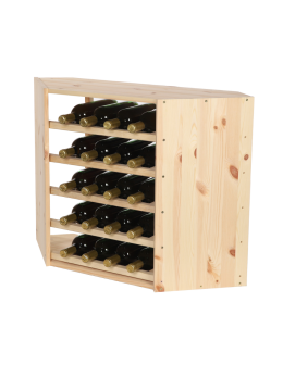 Modułowy/ Narożny Regał na Wino RW61 (5 Leżni) – Naturalne Drewno