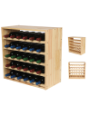 Modułowy Regał na Wino RW61 (5 Leżni Prostych) – Naturalne Drewno