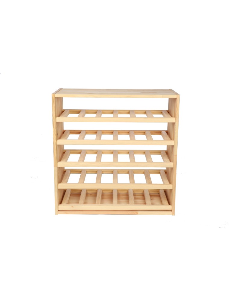 Regały - Modułowy Regał na Wino RW61 (5 Leżni Prostych) – Naturalne Drewno - product b2b.wamar.biz 4