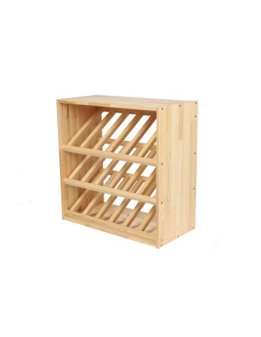 Modułowy Regał na Wino RW61 (3 Ukośne Leżnie) – Naturalne Drewno - product 2